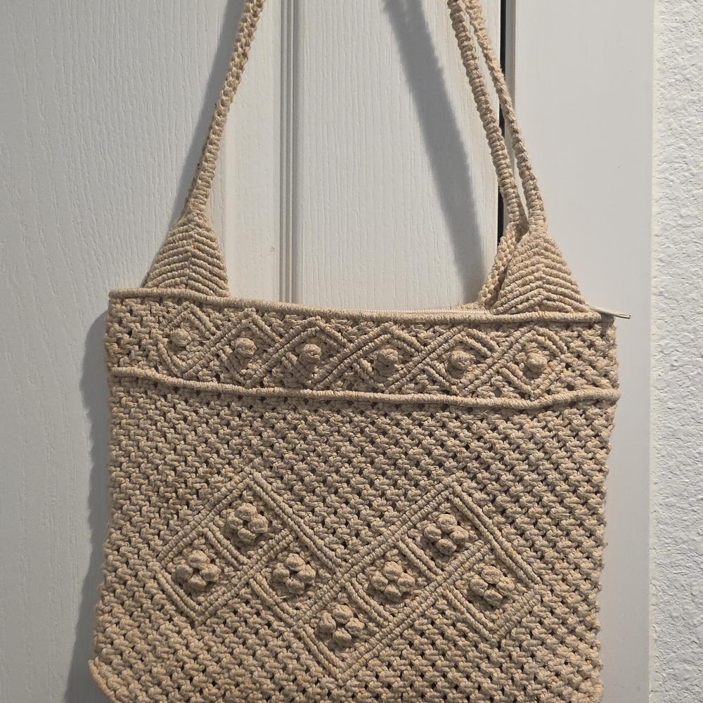 Handcrafted Beige Tote Bag